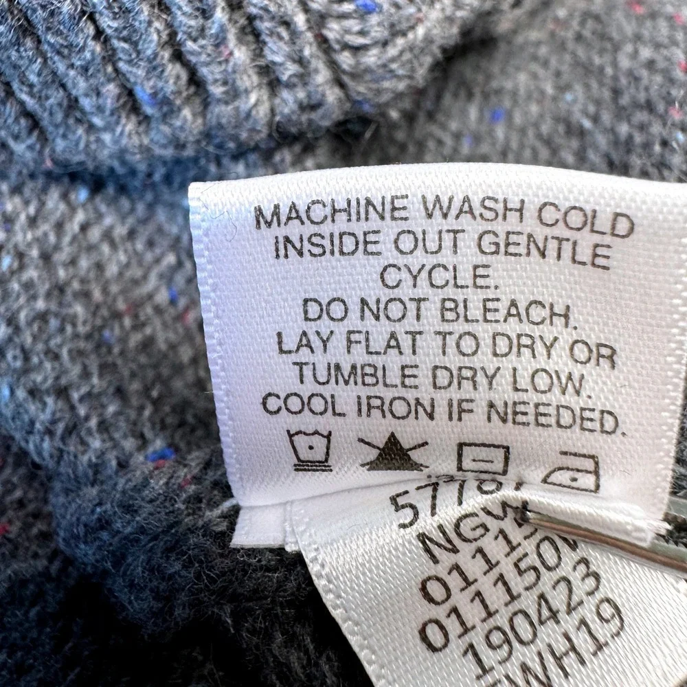 HANNA ANDERSSON NEW Fair Isle Cardigan Sweater Girls 10 Gray Blue Preppy Winter